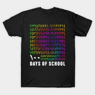 100 Day of School Teacher Kids 100 Days Math Arabic Numbers T-Shirt